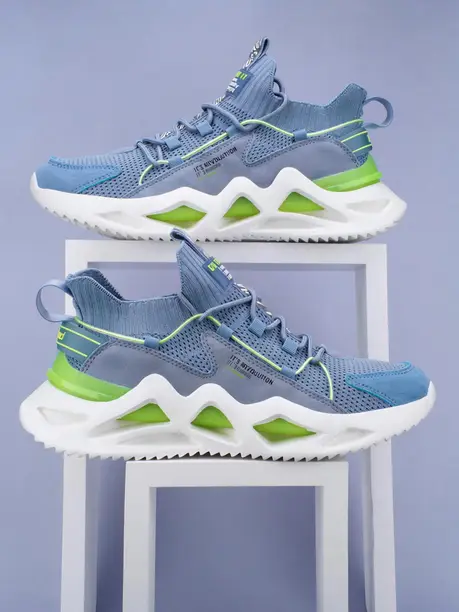 Good Vibes Sneakers For Men (Blue , 8)